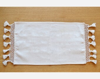 4 Placemats Handwoven Natural Cotton  Fabric set of 4 placemats