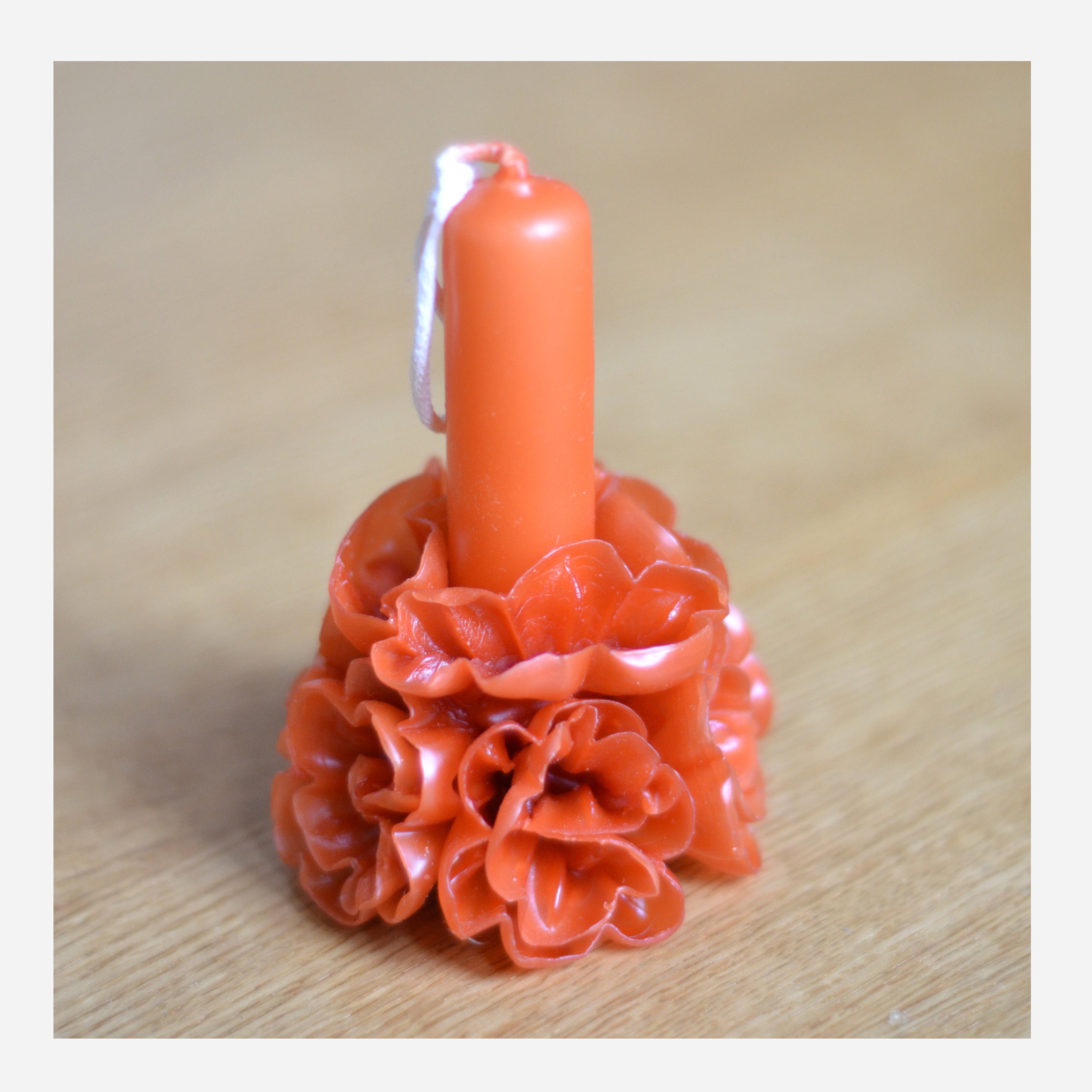 Candela floreale Candela Oaxaca Candela arancione Messicana Candela floreale Blumen Kerze Fleurs Bougie