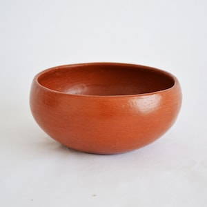 Bol d'Oaxaca fait à la main par mujeres del barro rojo en argile rouge. Vaisselle Mexicaine Bol 15x7cm