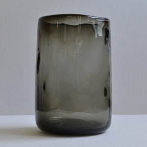 6 Organic shape Highball beer Glasses - Handmade Recycled Glass