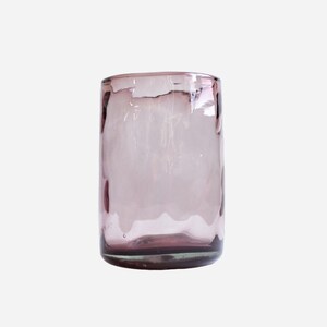 4 Organic shape  Highball Beer Glasses - PINK - Handmade Recycled Glass