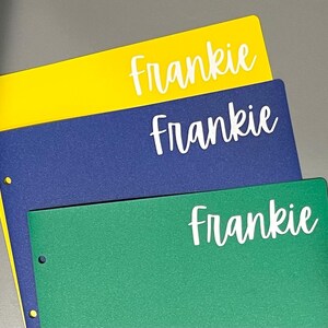 Personalized Folder - 2 Pocket Portfolio - Back to School - Custom School Supplies