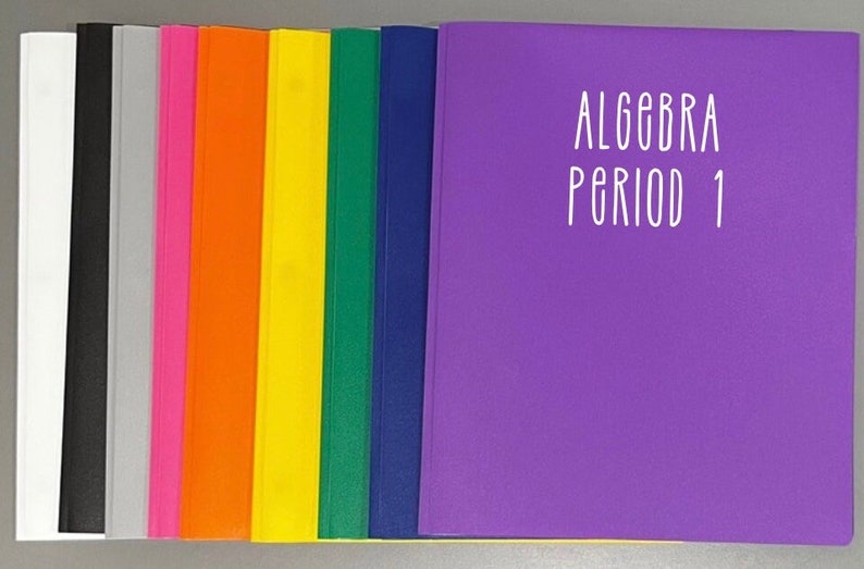 Personalized Folder - 2 Pocket Portfolio With Brads - 3 Metal Prongs ...