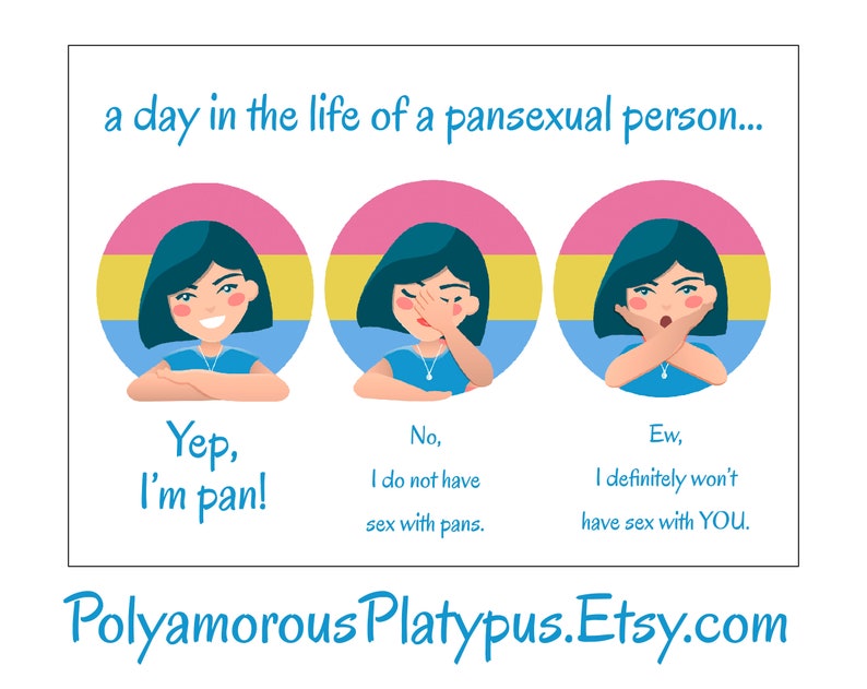 Pansexual Pan Card Humor Etsy