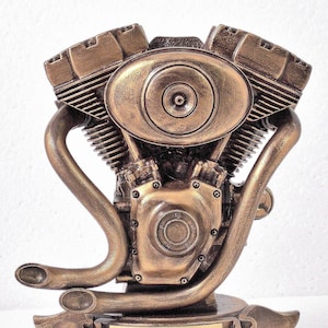 Twin Engine Motorcycle Keepsake Memorial Urn