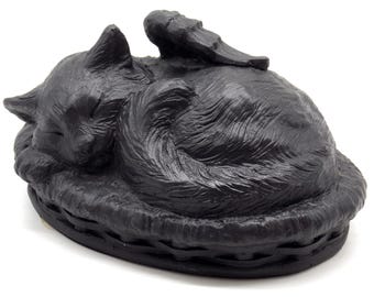 Black Angel Katze Gedenkurne