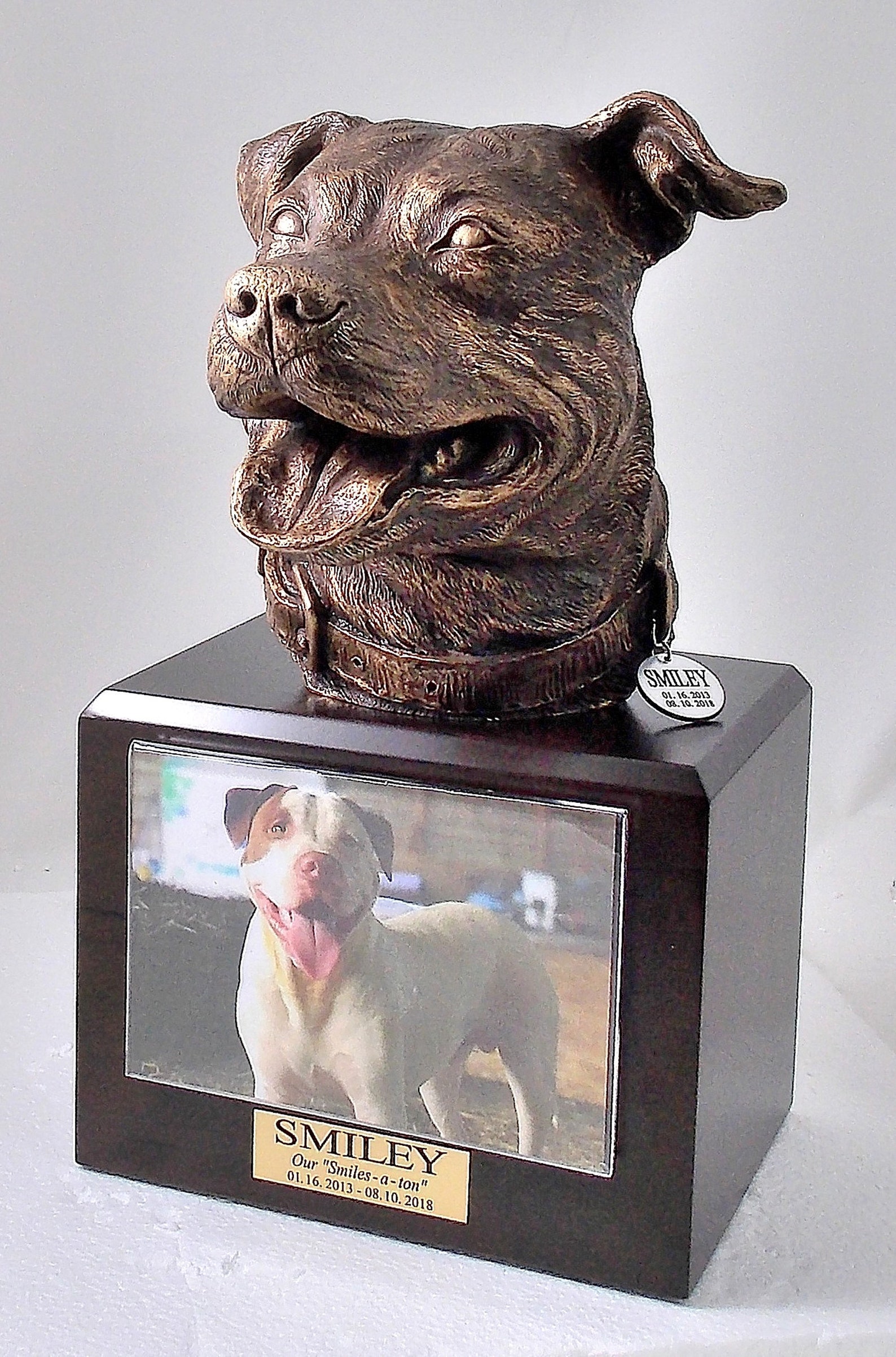 Pitbull Dog Memorial Urn Etsy
