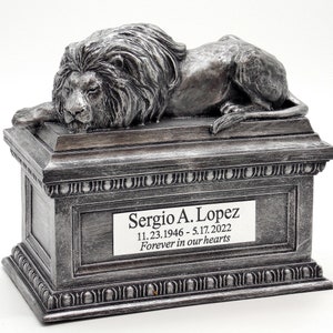 Guardian Lion Keepsake Memorial Urn