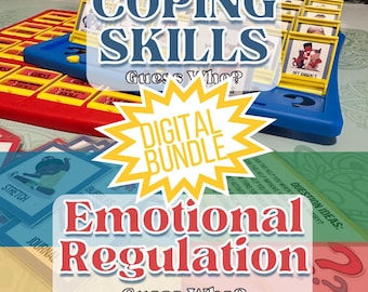 Guess Who Emotional Regulation | Coping Skills |Zones Printable | Social Emotional Learning (SEL) for Kids | Counseling, Education, Therapy