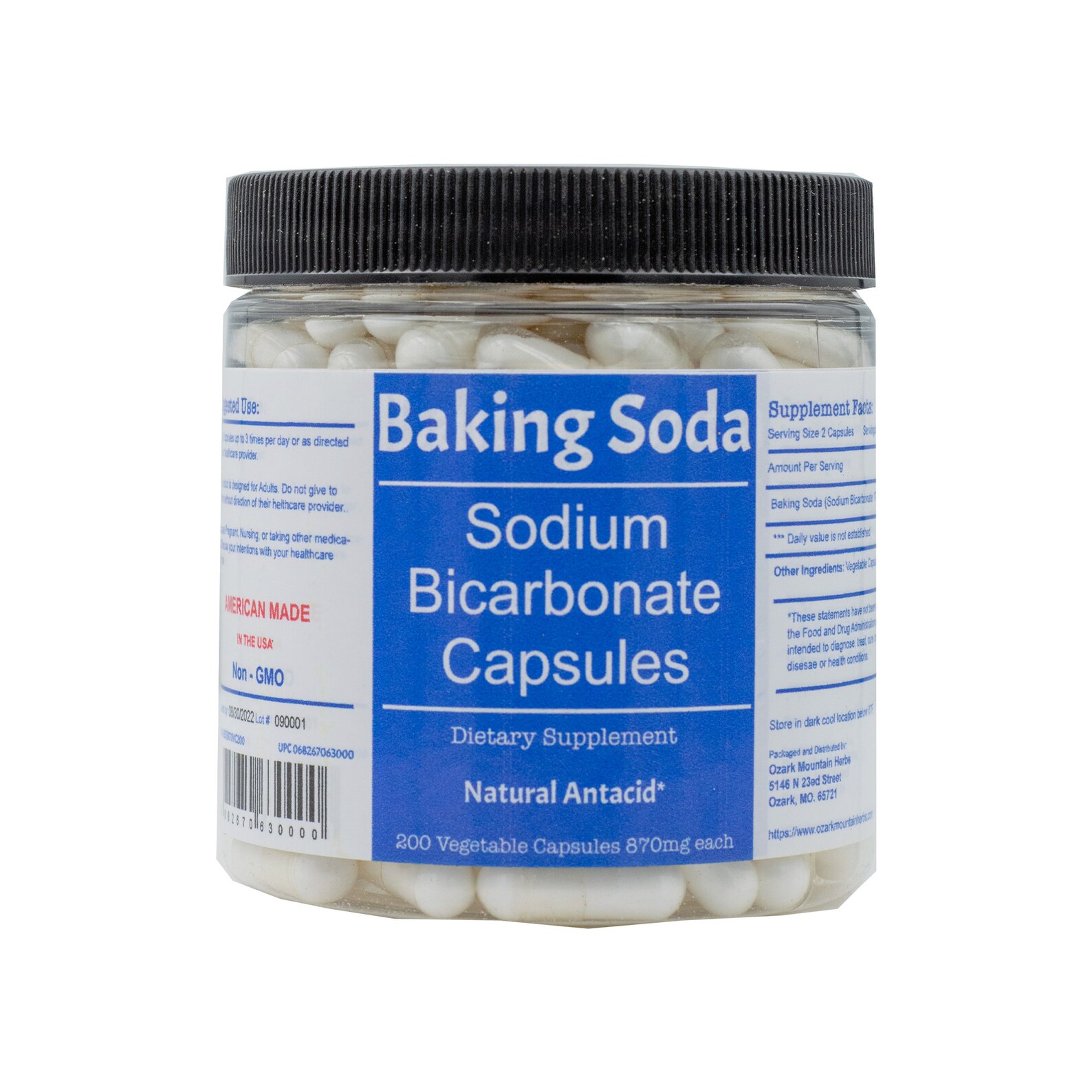 Baking Soda Sodium Bicarbonate Vegetable Capsules 870 Mg per Etsy