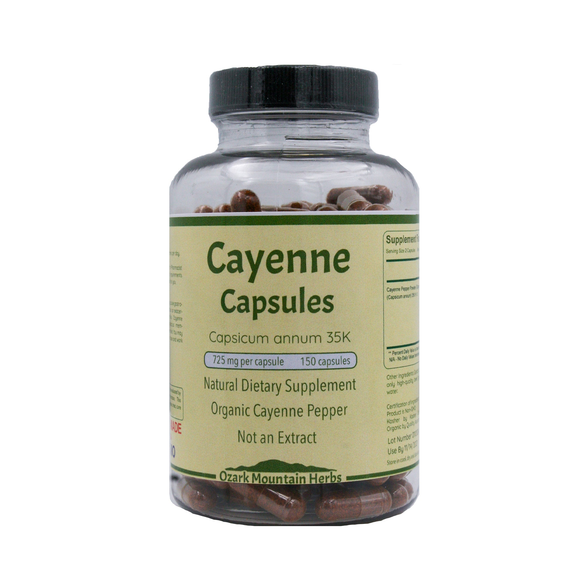 Cayenne Pepper Capsules 725mg each 150 capsules Etsy