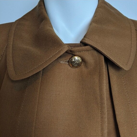 Vintage wool long brown trench coat Gem