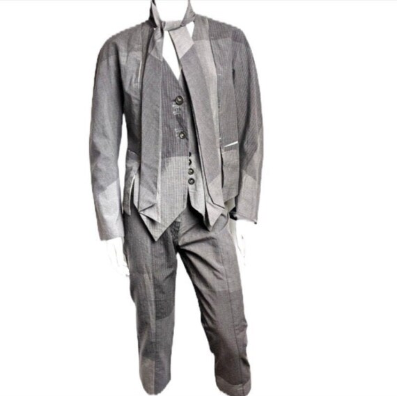 Marithe François Girbaud patchwork suit