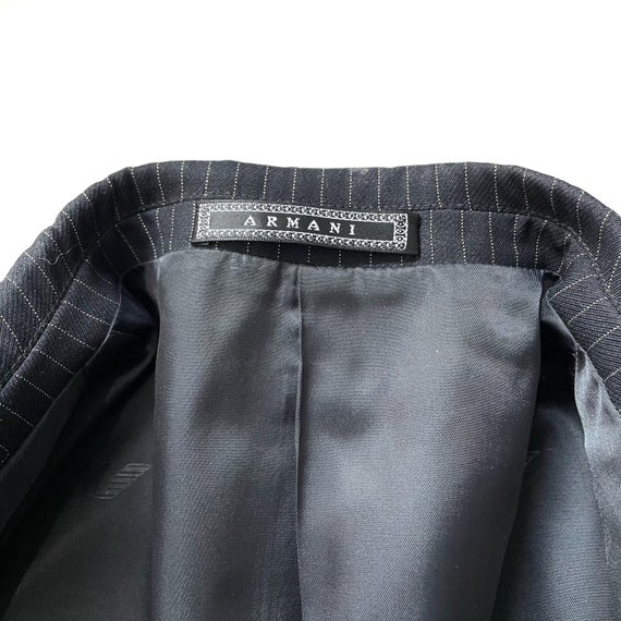 Giorgio Armani Black Pinstripe Suit - Gem