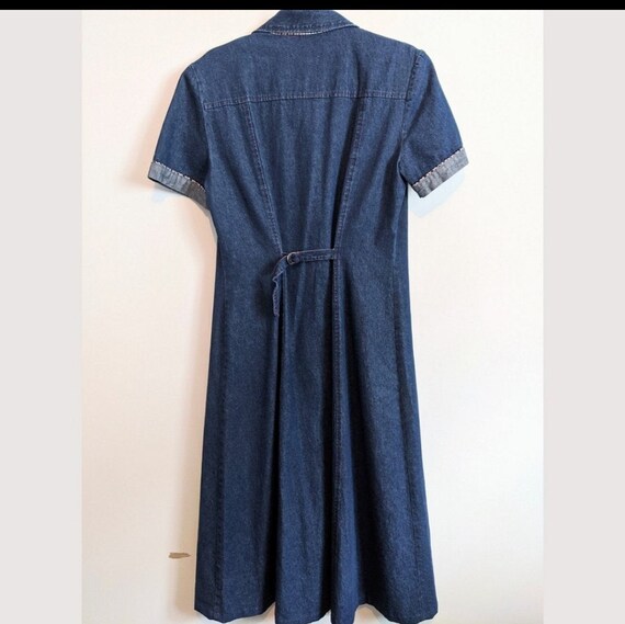 Vintage 1970s denim button down dress - image 10