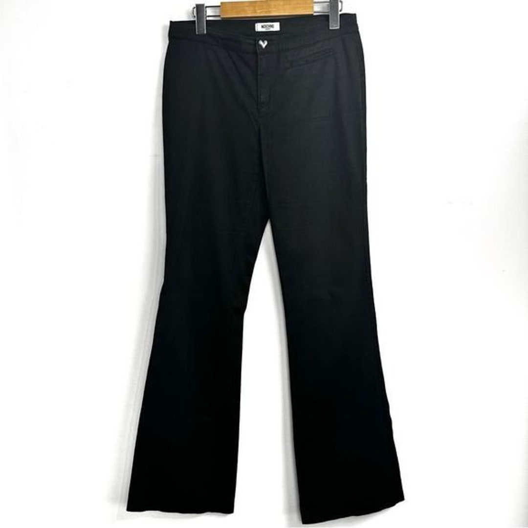 Vintage90s Moschinoblack Flare Pants Sz 10 - Etsy