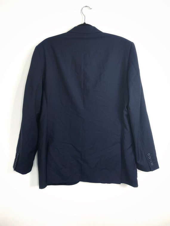 ジャケット ALEXANDER MCQUEEN Navy Blue Wool Blazer Vintage Alexander Mcqueen 100% Wool Sports Coat | Navy
