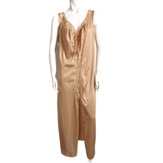 Vintage venus long slip lace nylon slip large