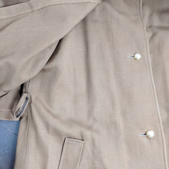 Vintage wool long brown trench coat Gem