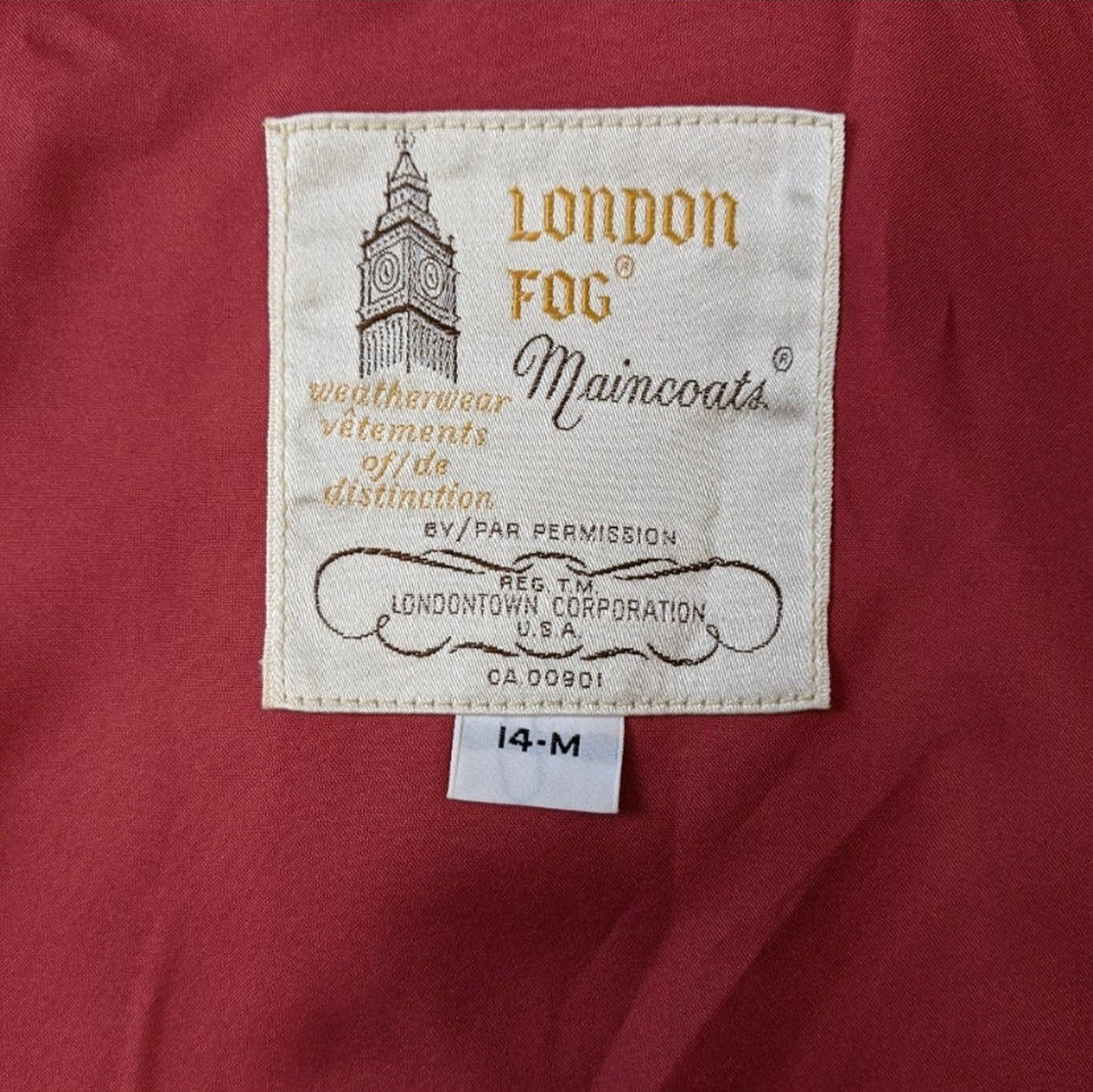 Vintage London Fog Trench Coat Raspberry Rare Color - Etsy
