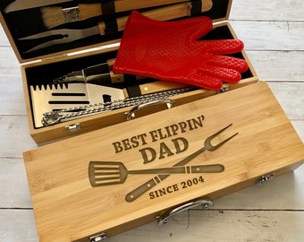 BBQ Set, Custom Grill Set, Personalized BBQ Set, Grill Set, Custom BBQ Set, Grill Master, Dad Gift, Personalized Grilling, Grilling Spatula