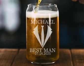 Gafas de padrino, propuesta de boda, regalo para padrinos, vaso de lata de cerveza para padrinos, regalo de padrino, vaso de cerveza personalizado, vaso de padrinos