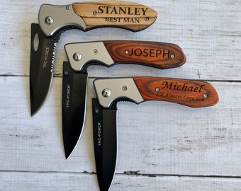 Personalized Pocket Knife for Groomsmen, Personalized Knife, Groomsmen Gift, Groomsmen Knives, Engraved Groomsman Knife, Groomsmen Proposal