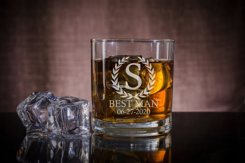 Groomsmen Gift Whiskey Glasses Engraved Whiskey Glasses Etsy