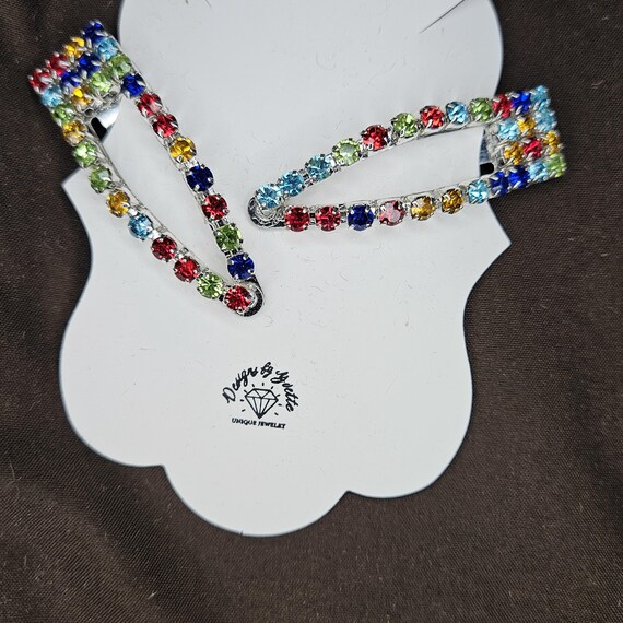Rainbow Gemstone Crystal Hair Clips: Handmade Hair 