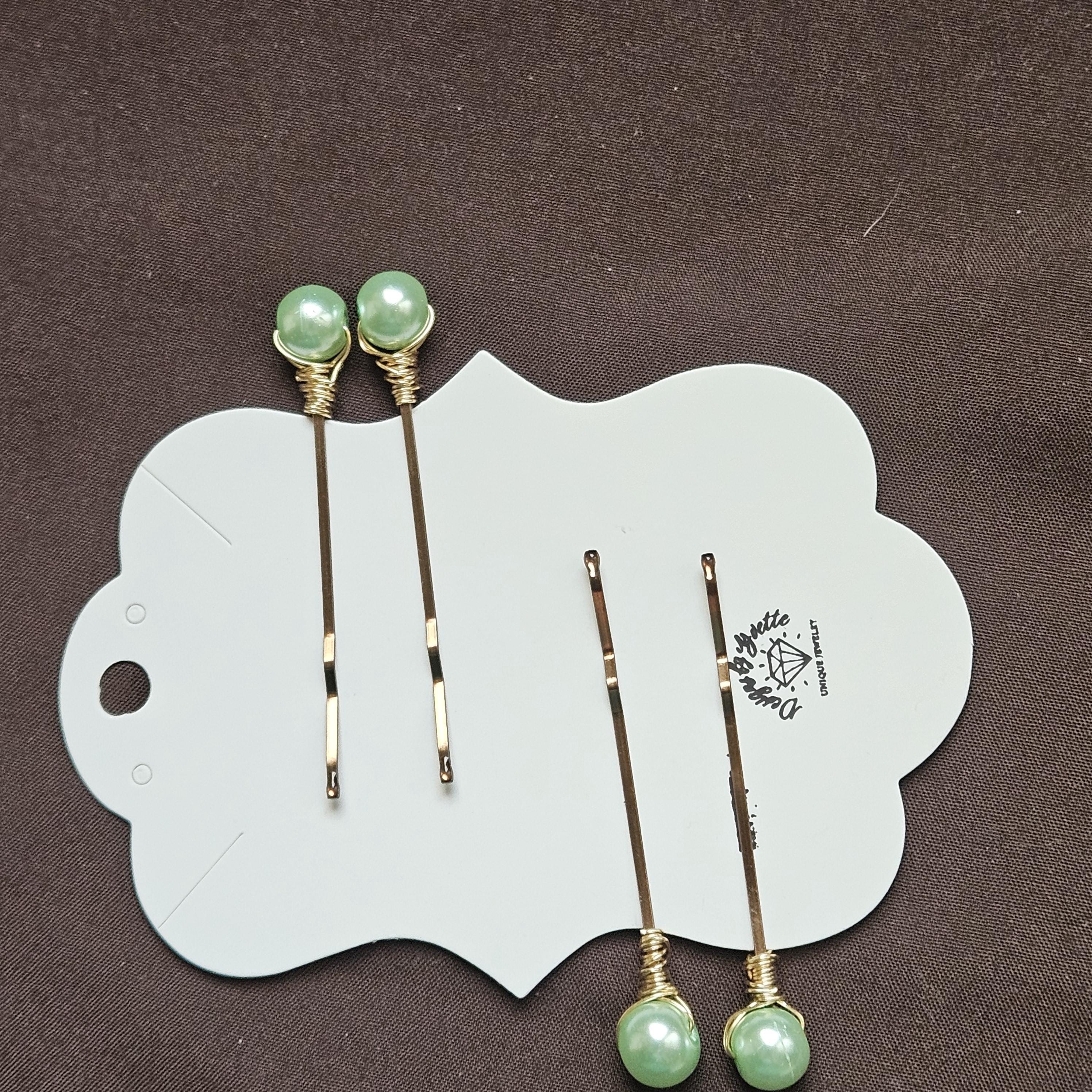 Handmade Pearl Wire Wrapped Bobbie Pins - Set of 4 - Etsy