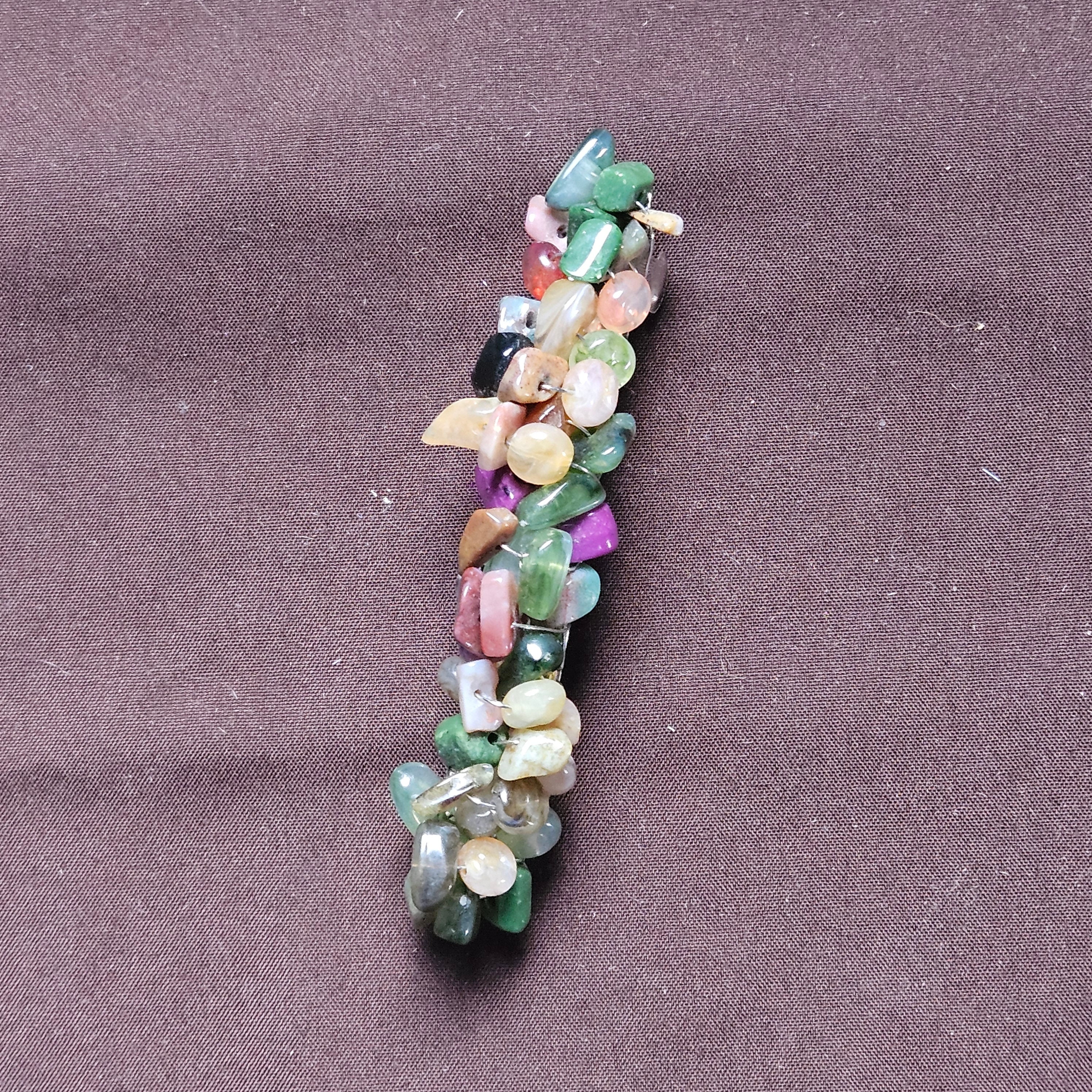 Handmade Multi-colored Stone Chip Barrette - Elegant Hair  display picture 2