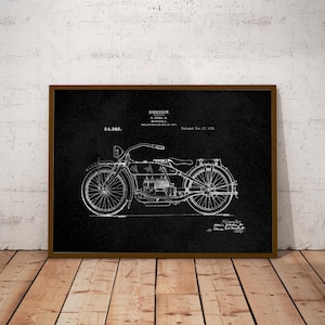 Motorcycle Illustration Wall Art Digital Downloadable Print