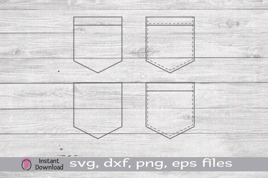 Shirt Pocket SVG Pocket Cut File Pocket Vector Fake Pocket - Etsy