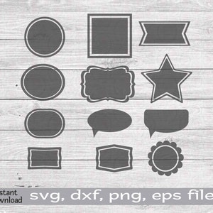 Blank Labels, Label Templates, Files for Cricut, Silhouette Files, Pantry labels Svg, Labels set