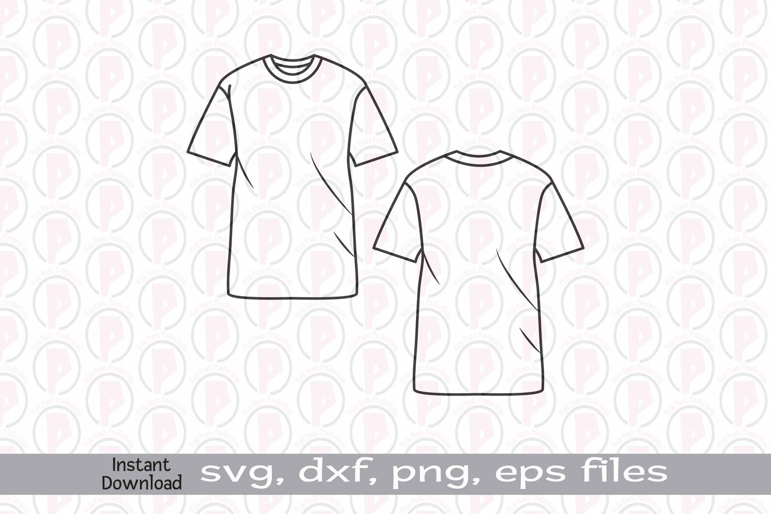 T shirt Svg T shirt Vector Casual Tee T shirt Outline Tee Etsy