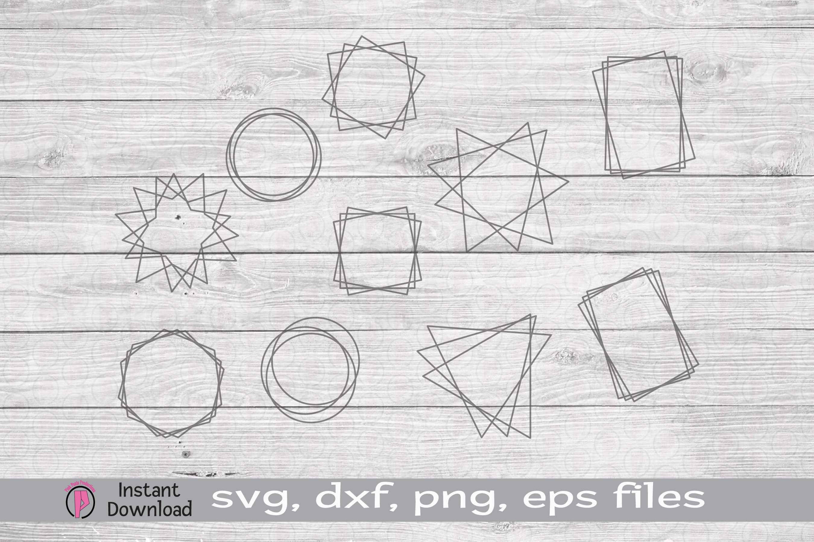 Offset Frames SVG, Stacked Frames, Geometric Stacked Frames, Frame ...