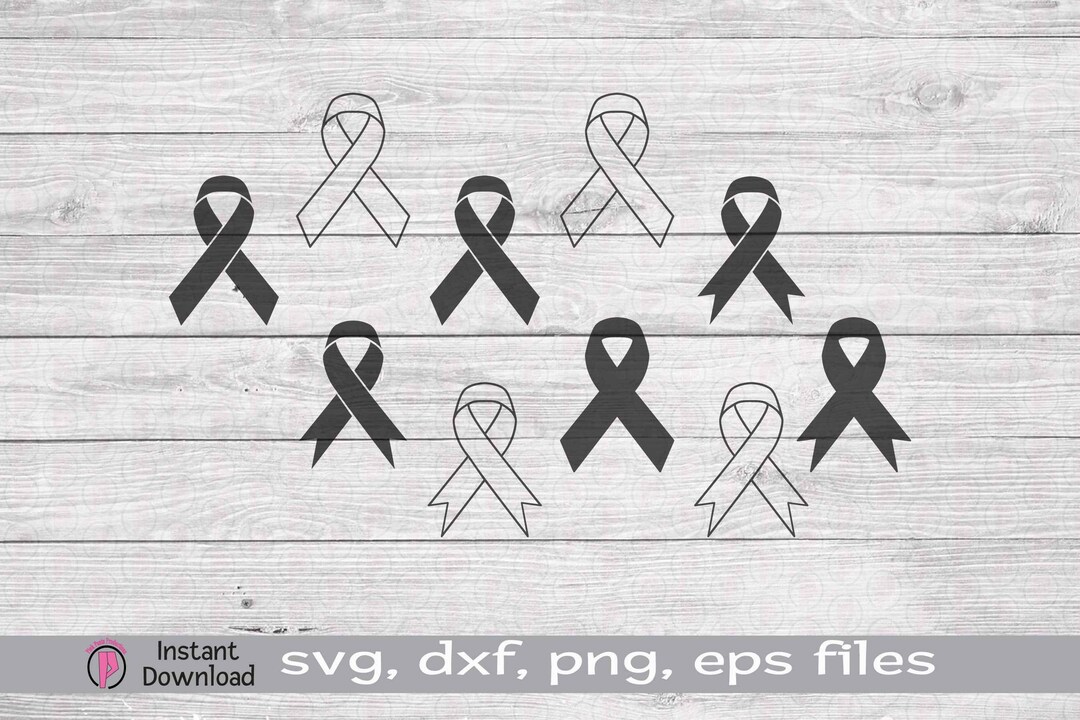 Cancer Ribbon SVG, Ribbon Cut File, Cancer Ribbon Vector, Ribbon ...