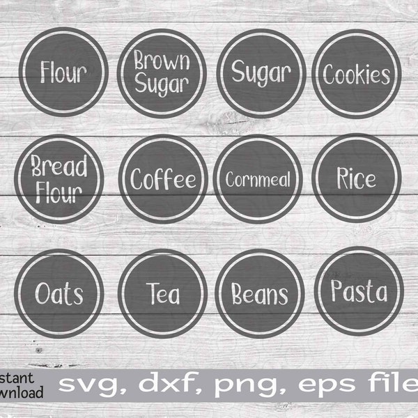 Pantry Label Svg, Food Labels, Pantry Digital files, Pantry Organization files, Files for Cricut