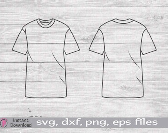 T-shirt svg, T-shirt Vector, Casual Tee, T-shirt Outline, Tee svg png, T-shirt clipart, T-shirt Template, T-shirt front, Hand Drawn Tee