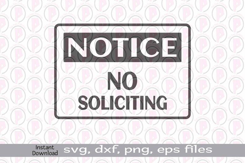 Avis Pas De Sollicitation SVG Fichier Coup Pour Cricut Etsy France