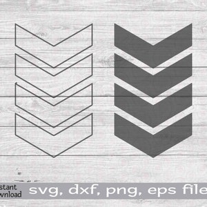 Chevron SVG PNG, Arrow Vector, Chevron Cut file, Solid Arrow, Chevron Outline, Chevron Clip Art, Silhouette Cricut Files, Zig Zag SVG