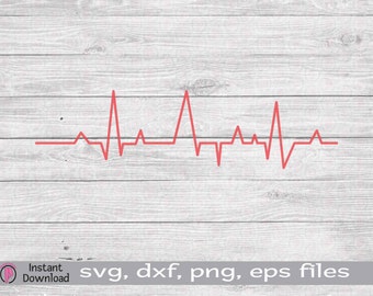 Heartbeat svg, Heartbeat cut files, files for Cricut, Heartbeat vector, Healthcare svg, Heartbeat Clip Art, EKG svg, Lifeline svg
