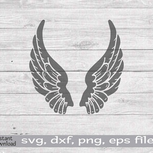 Angel Wings SVG PNG, Angel Wings Vector, 1 layer Cut File, Clip Art, Angel Wings Solid, Heaven, Template, Digital Download