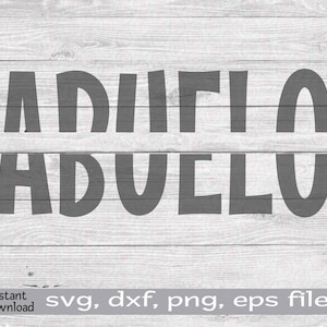 Abuelo Split Monogram SVG PNG, Abuelo Monogram, Abuelo SVG, Father's Day, Abuelo gift, Abuelo clipart, Abuelo with Names,Personalized Abuelo