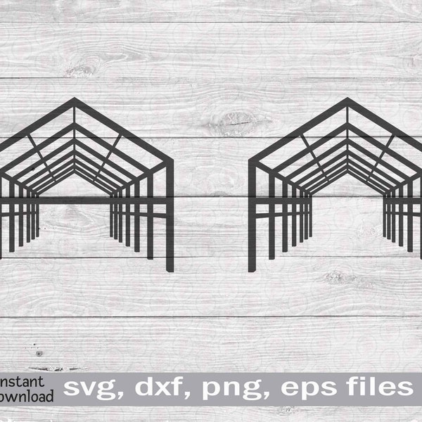 Construction Frame SVG PNG, Building Frame, House Frame Vector, Roof Outline, Building Silhouette, Building Template, Builder SVG