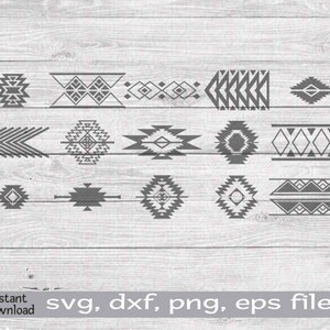 Tribal Designs svg, Azteken-Muster, Tribal Bundle svg png dxf eps, Stammesmuster-vektor, Southwest svg, Maya svg, Tribal Clip Art