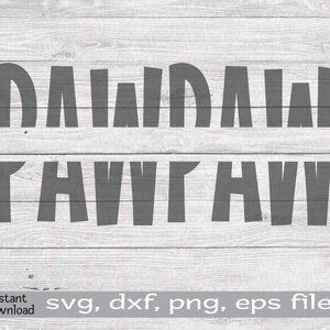 PawPaw Split Monogram SVG PNG, Father&#39;s Day, PawPaw gift, PawPaw clipart, PawPaw with Names, Personalized PawPaw, PawPaw for tee,Baby Shower