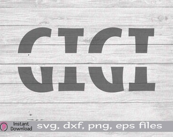 Gigi Split Monogram SVG, Gigi Monogram, Gigi SVG, Mother's Day, Gigi clipart, Gigi with Names SVG, Personalized Gigi, Baby Shower Gift