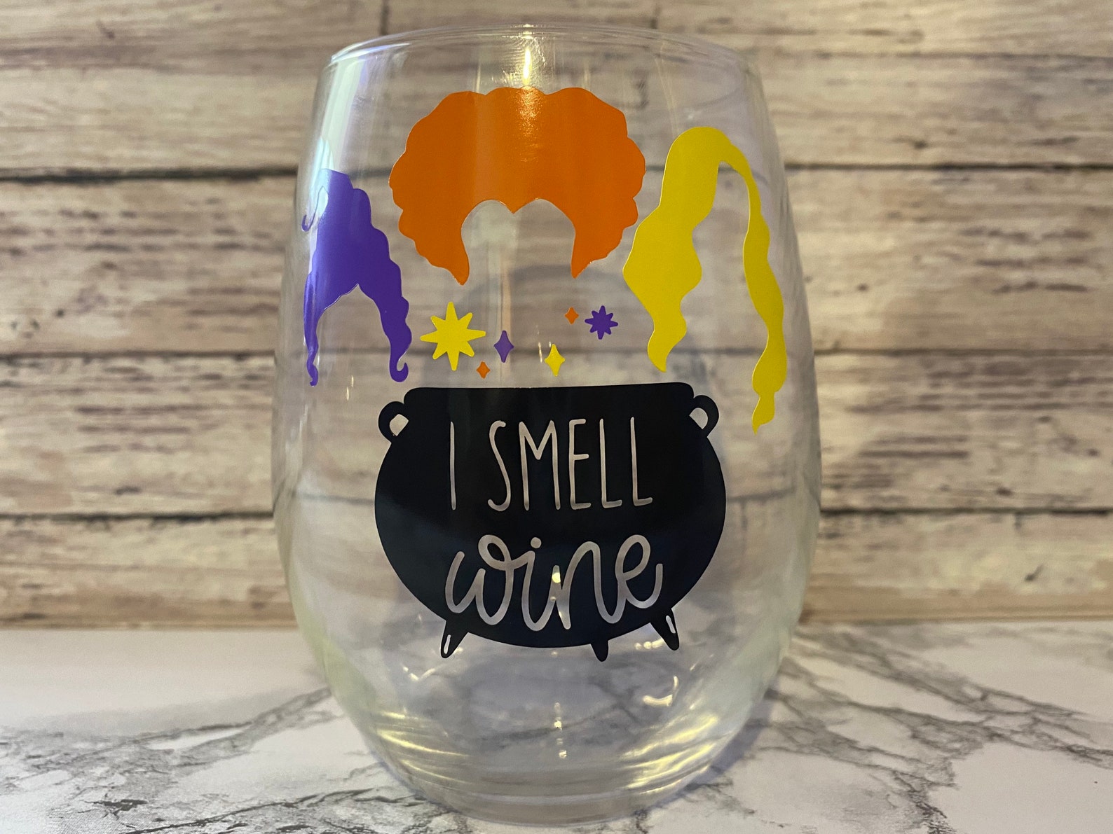 Sanderson Sisters I Smell Wine Glass Etsy