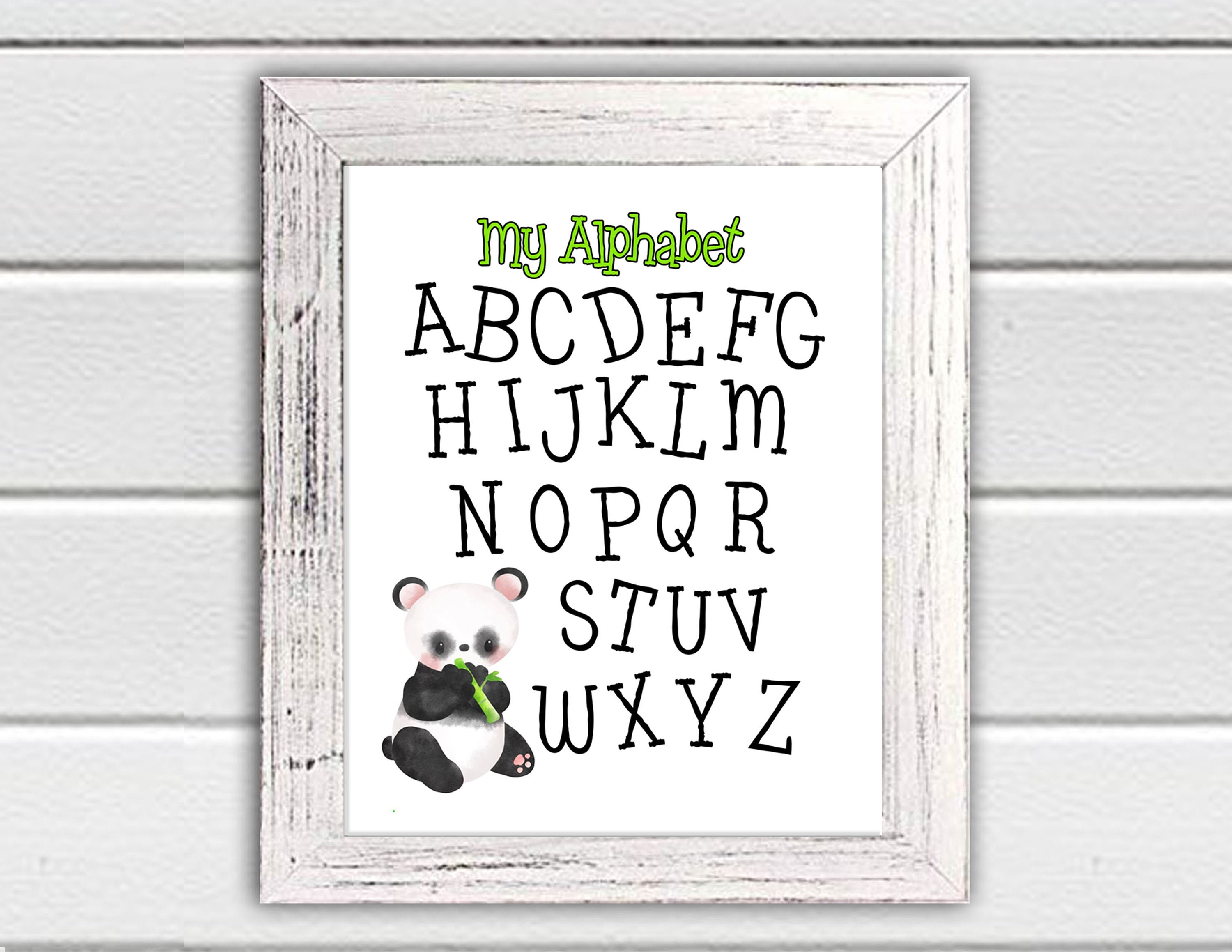 Bamboo Panda Alphabet Letters Numbers and Let's Play Etsy
